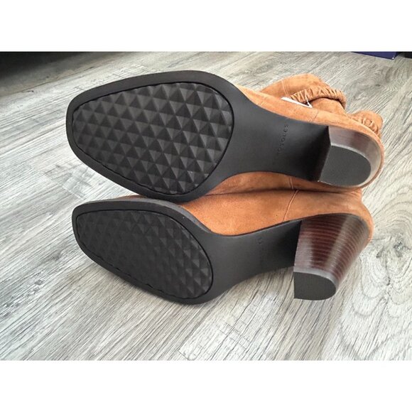 Aerosoles Womens Brown Suede High Block Heel Round Toe Liki Boots Size 9.5M - Picture 9 of 14